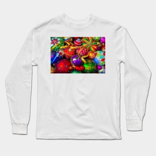 Wonderful Bright Christmas Ornaments Still Life Long Sleeve T-Shirt